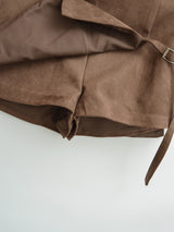 Blake Suede Wrap Skort