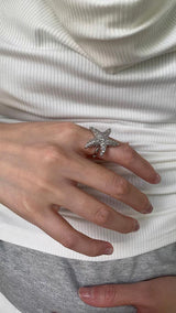 Twinkle starfish ring