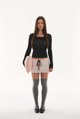 Cookie fleece skirt - pink