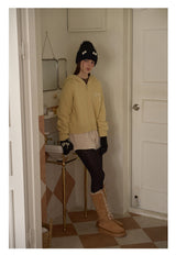 Pearl Ribbon Furry Knit Beanie