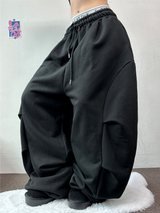 SIDE PLEAT PARACHUTE STRING BALLOON PANTS🩶🖤🤍 - 3 COLORS