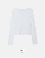 SR Henry Neck Slim Rib T-Shirt (4color)