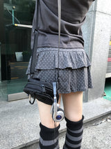 Rico Gurlish Dot Can Can Shirring Skirt