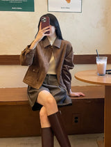 Rosley Half Neck Cap-Sleeve Knit