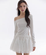 BUTTON LACE BREEZE SKIRT_TT6S513IV