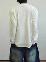 Loose ribbed bony long sleeve 3C