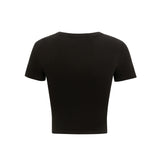 ミニムガンエンブロイデリータイトtシャツ