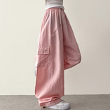 ロア バスロック ナイロン カーゴワイドパンツ