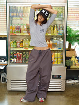 WIDE CARGO PANTS CHARCOAL