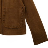 FRILL POCKET SUEDE JACKET (2 COLORS)