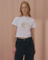 チャーミングシェルクロップTシャツ-WHITE