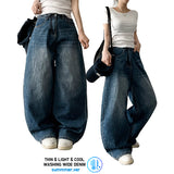 クールベーシックサマーロングデニムワイドパンツ [Choose short and long]