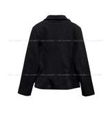 Bitter Unbalanced High Neck Slim Half Coat