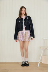 LOVELY BUBBLE CHECK SKIRT