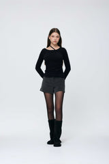  SILEN CORDUROY MICRO PANTS / CHARCOAL