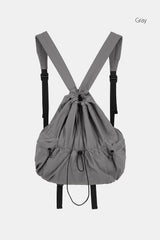 Butter string multi-pocket backpack