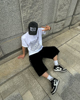 English lettering short sleeve t-shirt