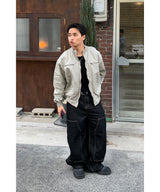 Non-faded double-knee carpenter denim pants