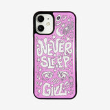 Never sleep girl epoxy case