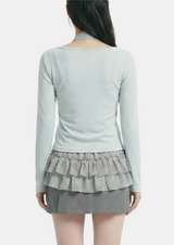 Sophie Dot Layered Cardigan Set