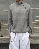 Nell Line Neck Button Knit