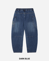 Solar embroidered denim pants