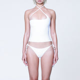 Nati asymmetric bikini - white