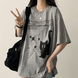 Glee cat cats boxy fit short sleeves