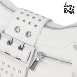 LuoLuoRoom“レベリアスラブコンキュバイン”ホワイトウィメンズハンドヘルドショルダーバッグ