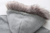 Medi Hybrid Fur Hoodie Zip-up