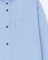 A Drop High neck Shirt - Sky Blue