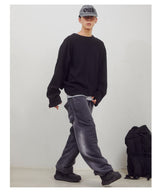 3D Back Pocket Sweatpants Vintage Washing