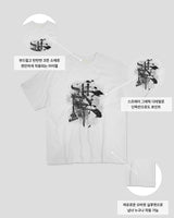 Las Faded Printing Oversized Short Sleeve