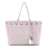 Heart Mirror Large Tote Shoulder Bag _ Pink