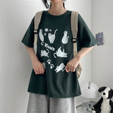 Cheach Cat Short-Sleeved T-shirt (3 colors) H&L