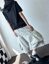 Pla West Fold Cargo Terry Bermuda Shorts 3color