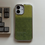 TWO - TONE MOHAIR EPOXY CASE - GREEN