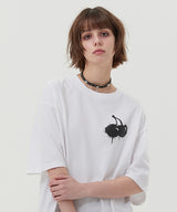 メルティングチェリーピグメントウォッシングTシャツ [WHITE]