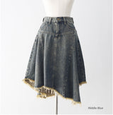 Reneck denim ankle skirt