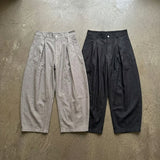 Draped Black Wide Trousers
