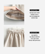  Humming Waist Banding Woolen Miniskirt