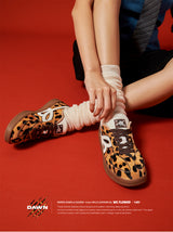 HBD x WeFlower Collaboration – Leopard Print Retro German Training Shoes
