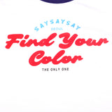 FIND YOUR COLOR RINGER Tシャツ (CROP FIT)