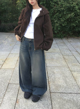 Leme Overfit Hood Cotton Jacket Jumper