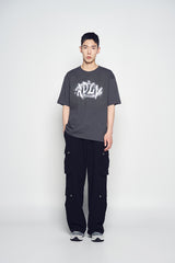 25SS ADLV ユニバースロゴショートスリーブTシャツ チャコール