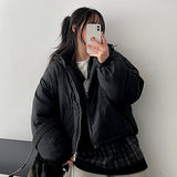 リッデンハイネックフード付きパッド入りセーター