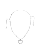NO.610 [SILVER] SPIKY HEART NECKLACE
