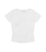 LUKE EYELET LACE-UP CORSET HALF T (2COLOR)