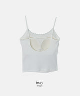 Lace Layered Cap Sleeveless (3color)