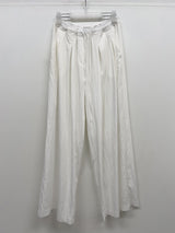 End Two-Tuck Nylon Banding Wide Pants